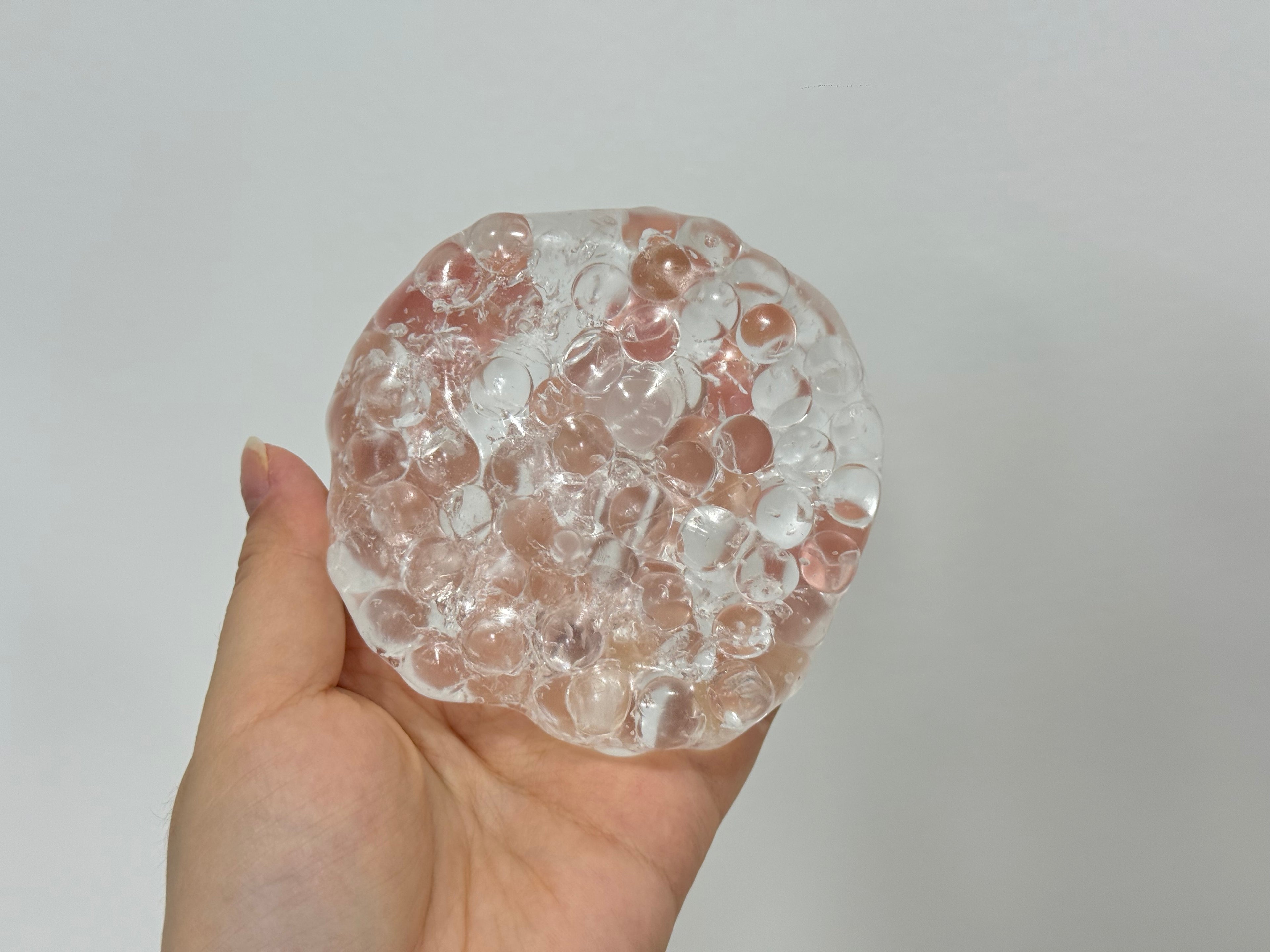 Transparent Bead‑Filled Slow Rising Squishy Toy, Crystal Jade‑Like Water Beads Squeeze Stress Relief Fidget Toy