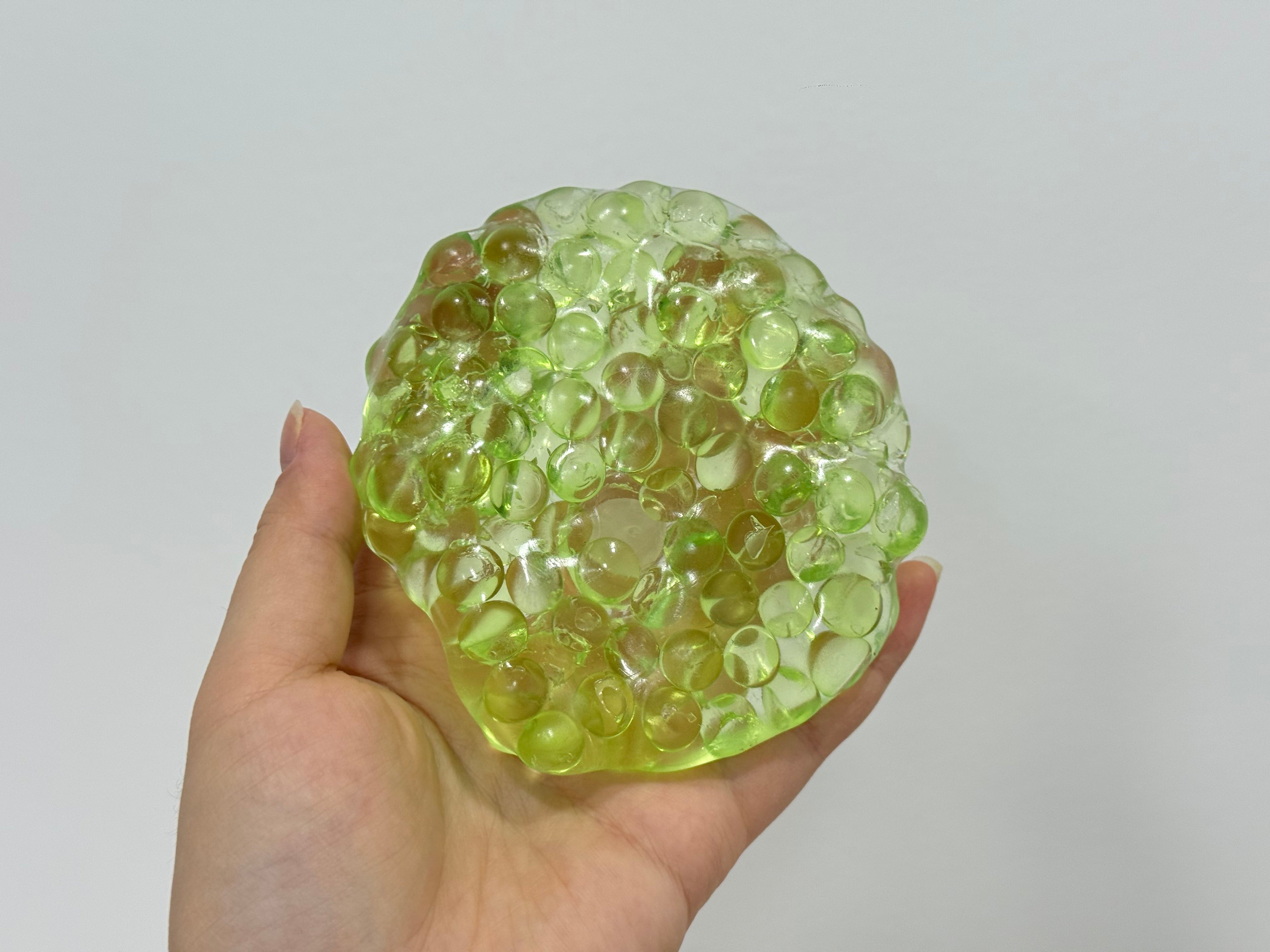 Transparent Bead‑Filled Slow Rising Squishy Toy, Crystal Jade‑Like Water Beads Squeeze Stress Relief Fidget Toy