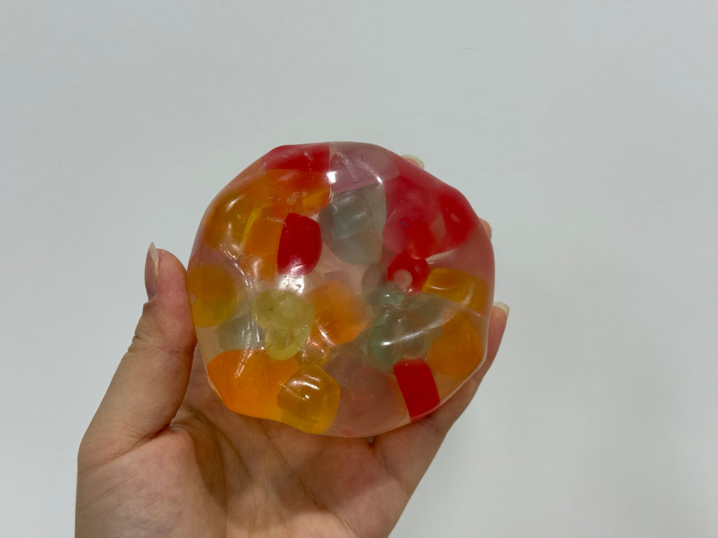 Transparent Heart‑Filled Slow Rising Squishy Ball, Soft Squeeze Stress Relief Fidget Toy
