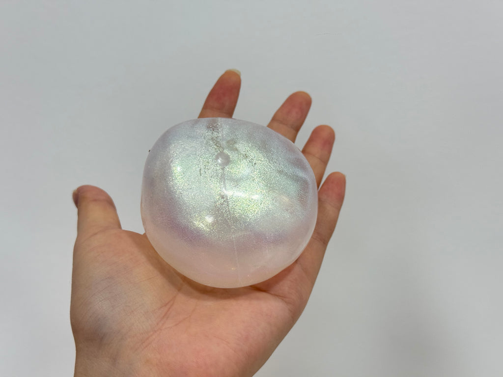 Shiny Glitter Slow Rising Squishy Ball, Soft Mochi Squeeze Fidget Toy, Premium Stress Relief Hand Toy for Anxiety
