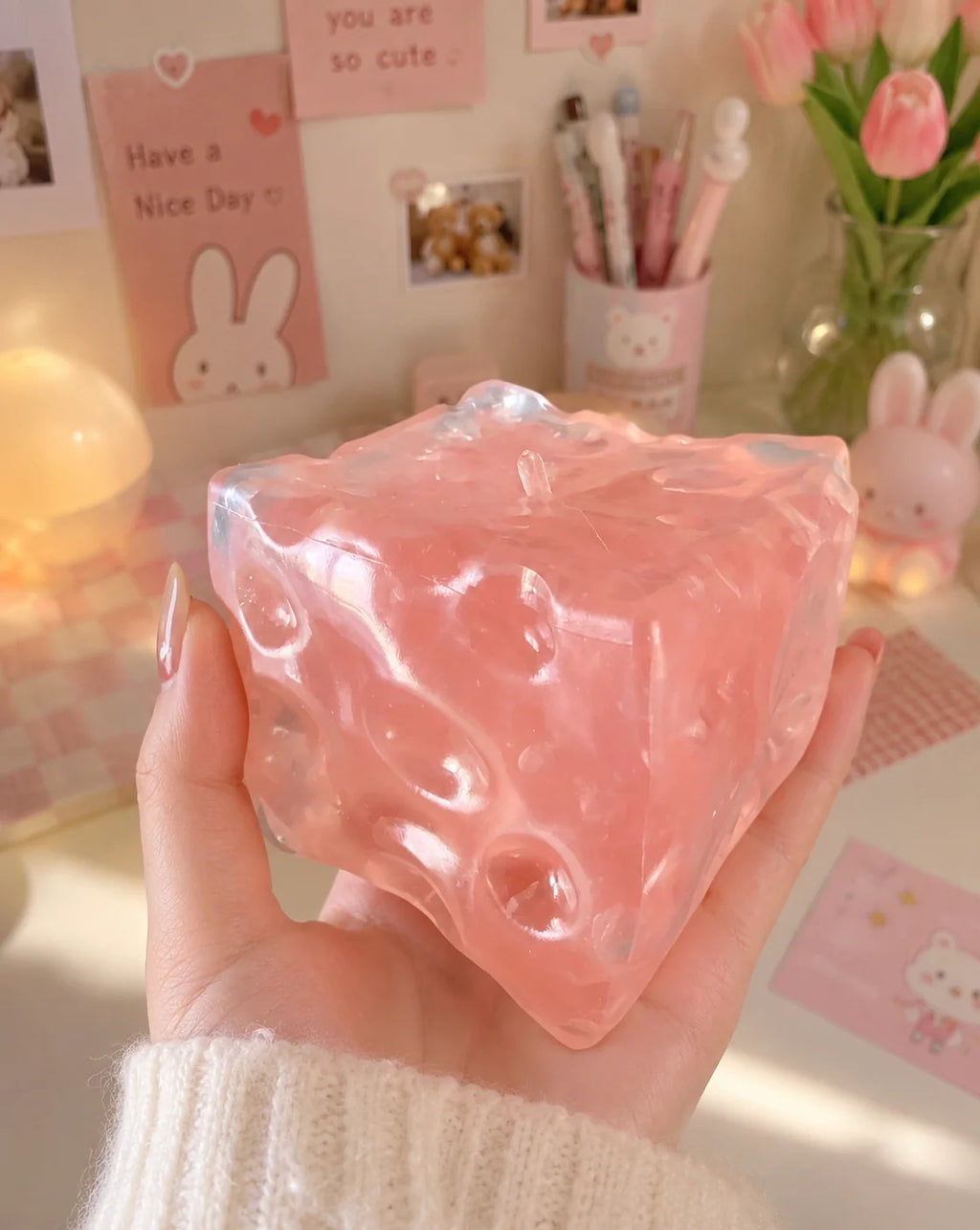 Glacial Cheese Squishy Fill (Zero bounce-back) Squish Fidget Toy