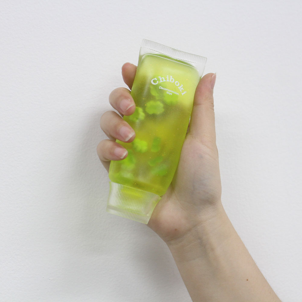 Fruit-flavored toothpaste-like squeeze toy