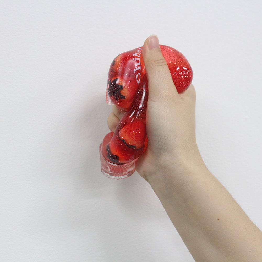 Fruit-flavored toothpaste-like squeeze toy