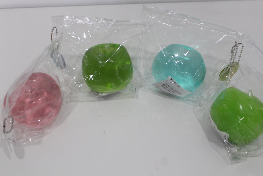 Green/pink/blue/cyan Apple Gummy Cheese Squishy - Silky Rebound Fidget