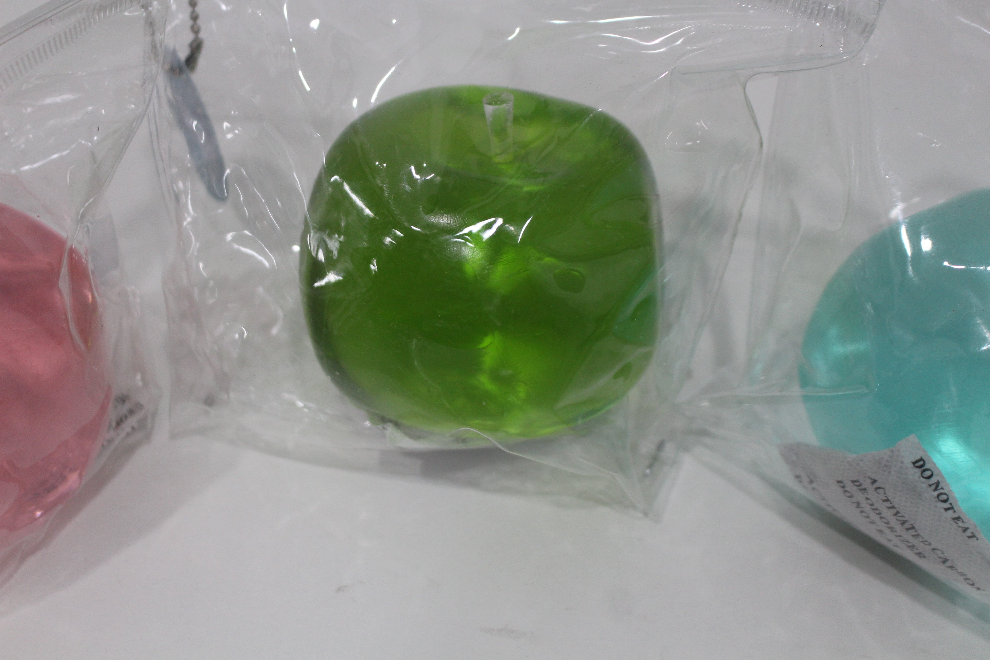 Green/pink/blue/cyan Apple Gummy Cheese Squishy - Silky Rebound Fidget