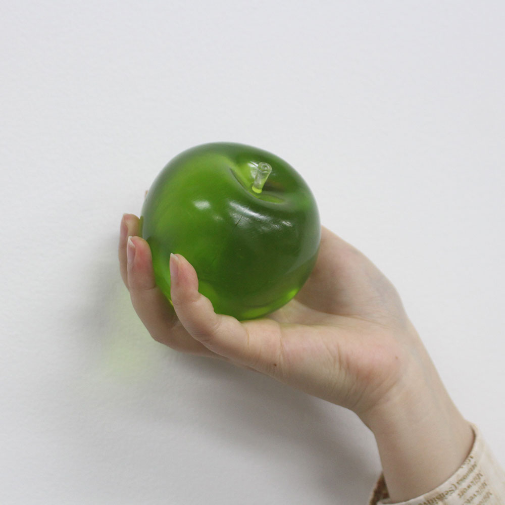 Green/pink/blue/cyan Apple Gummy Cheese Squishy - Silky Rebound Fidget