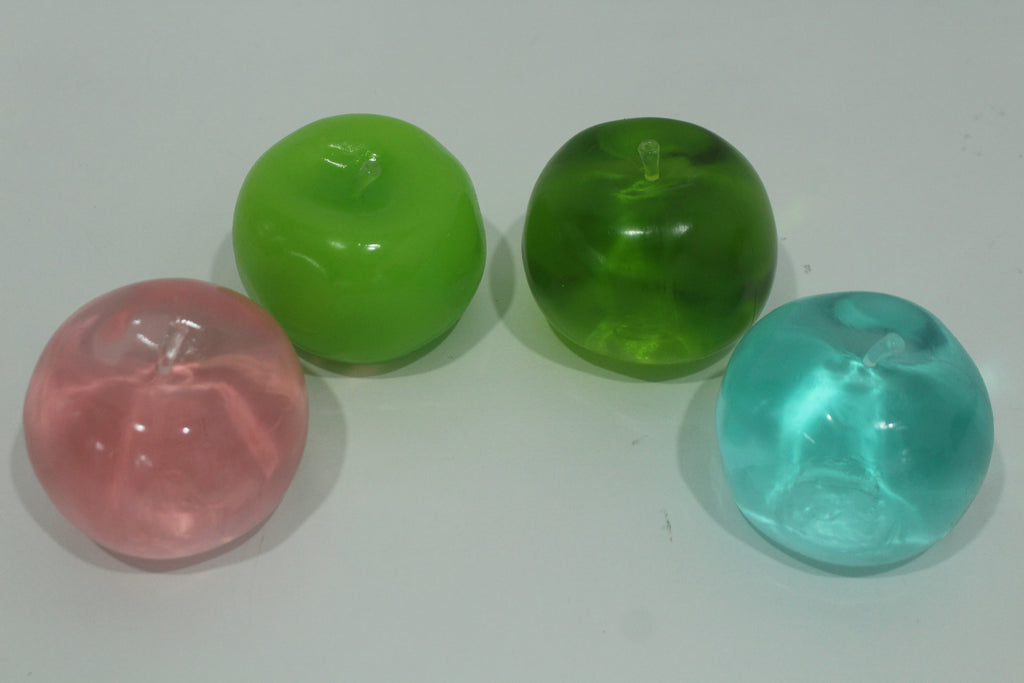Green/pink/blue/cyan Apple Gummy Cheese Squishy - Silky Rebound Fidget