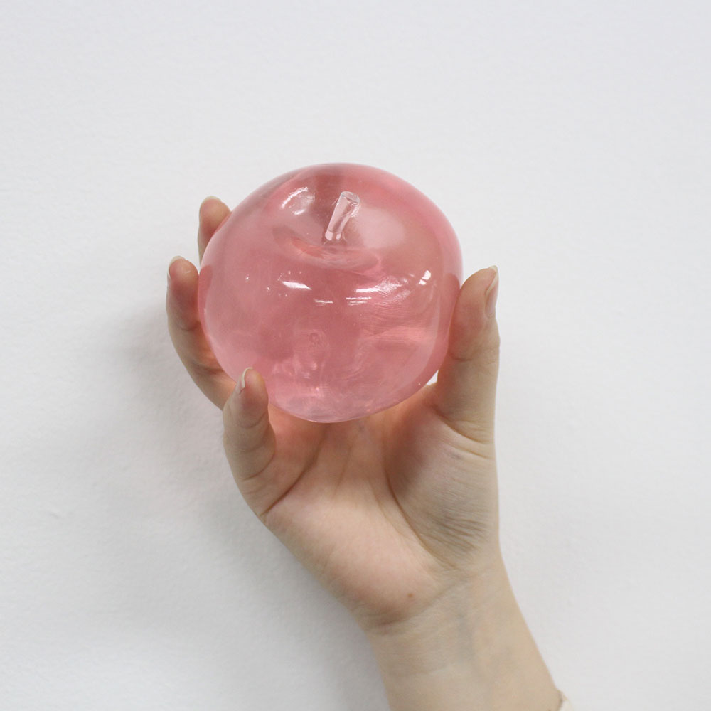 Green/pink/blue/cyan Apple Gummy Cheese Squishy - Silky Rebound Fidget
