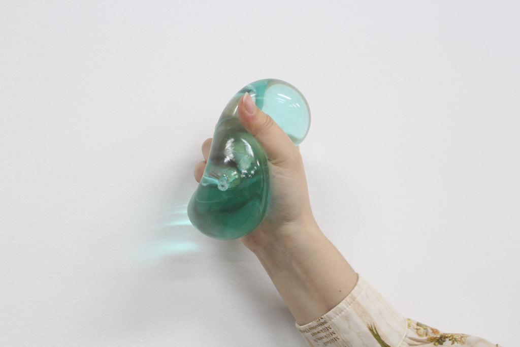 Green/pink/blue/cyan Apple Gummy Cheese Squishy - Silky Rebound Fidget