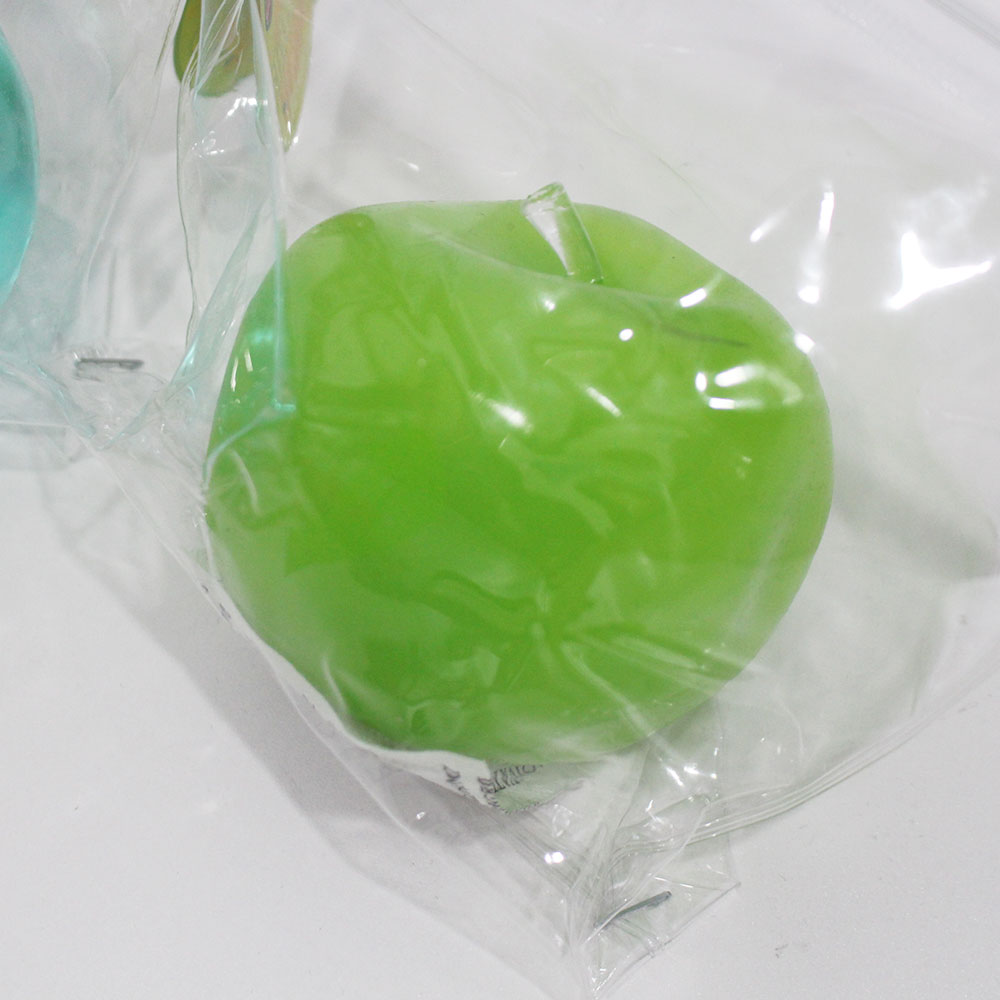 Green/pink/blue/cyan Apple Gummy Cheese Squishy - Silky Rebound Fidget