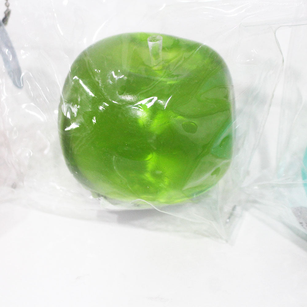 Green/pink/blue/cyan Apple Gummy Cheese Squishy - Silky Rebound Fidget