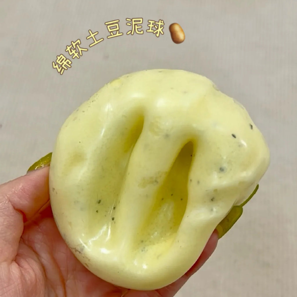 Black Pepper Cheese Mashed Potato Squishy - Realistic Fidget Toy