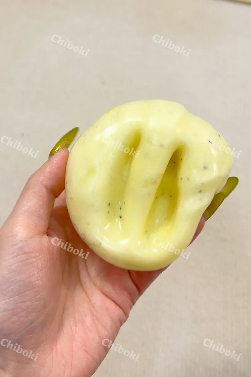 Black Pepper Cheese Mashed Potato Squishy - Realistic Fidget Toy