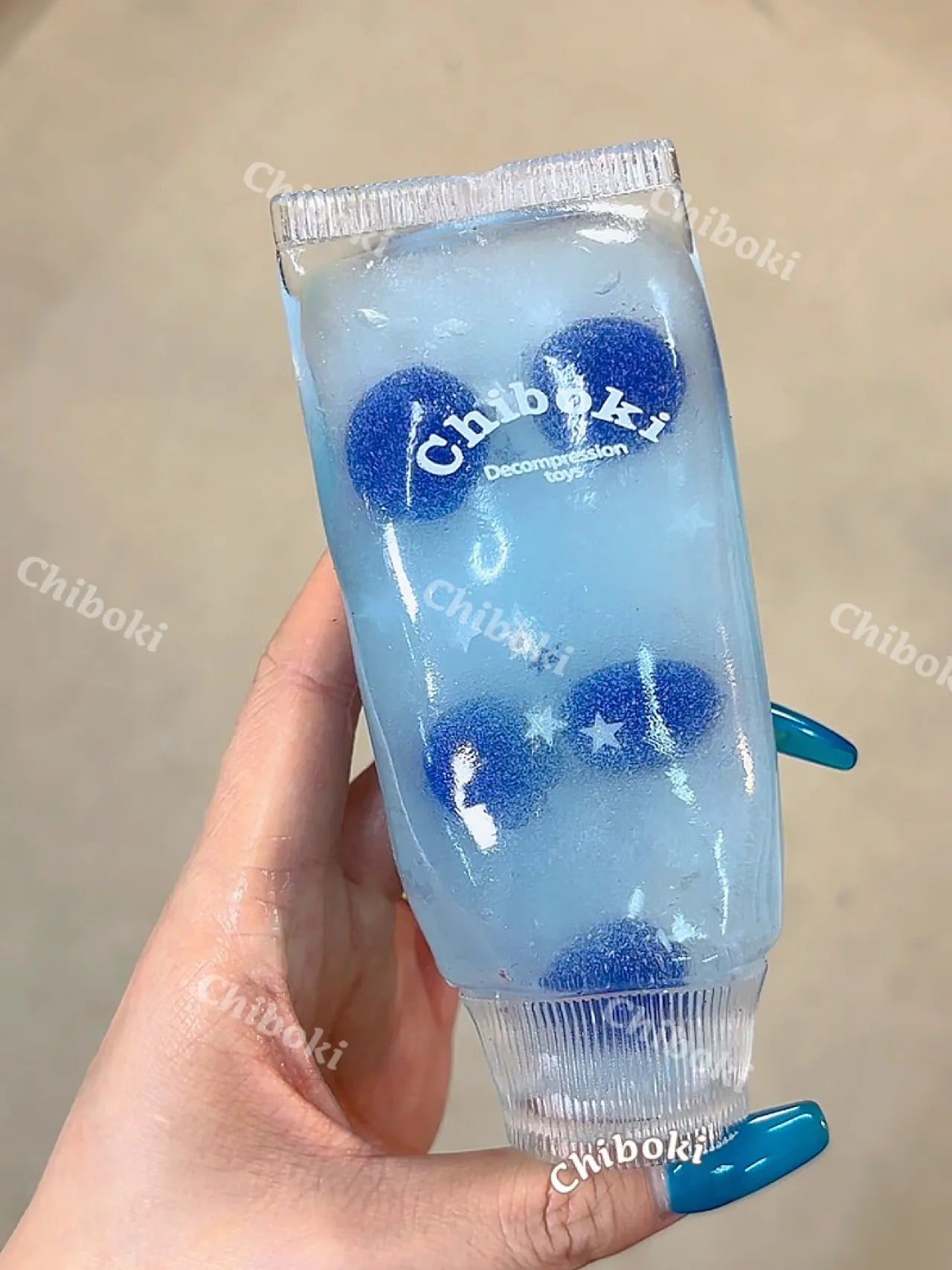 Fruit-flavored toothpaste-like squeeze toy