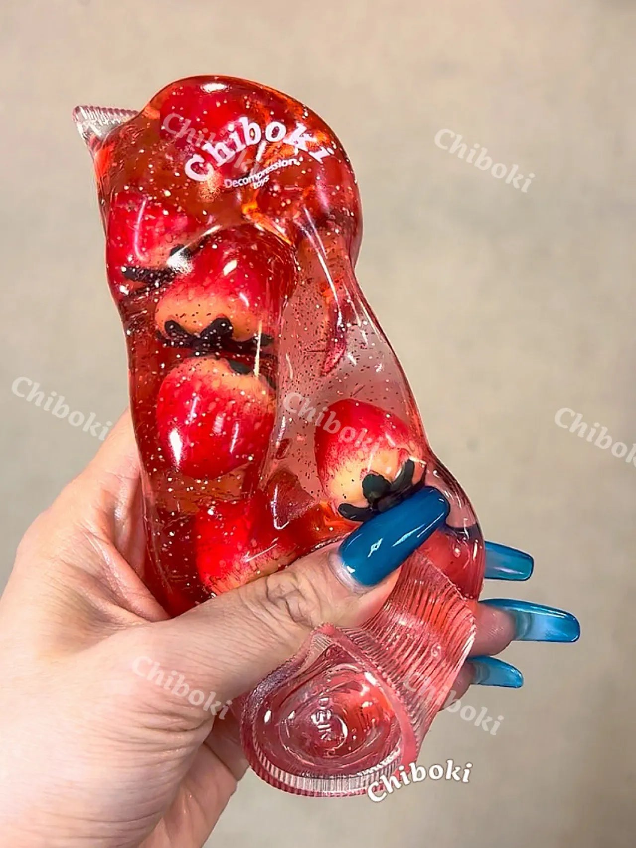 Fruit-flavored toothpaste-like squeeze toy