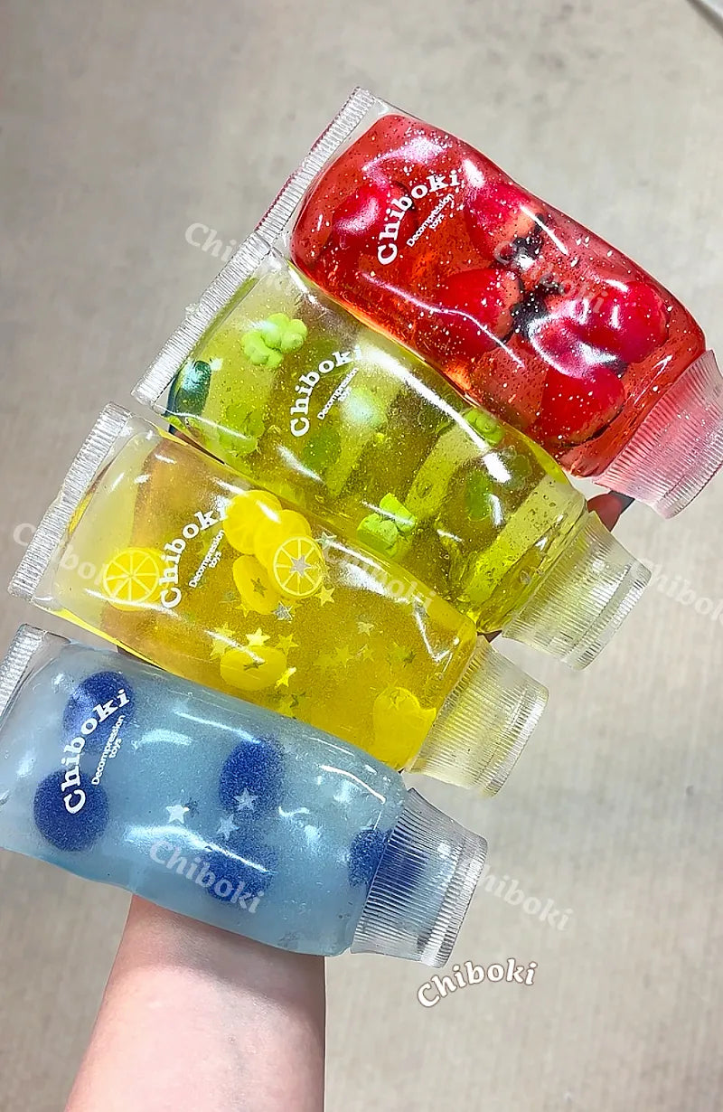 Fruit-flavored toothpaste-like squeeze toy