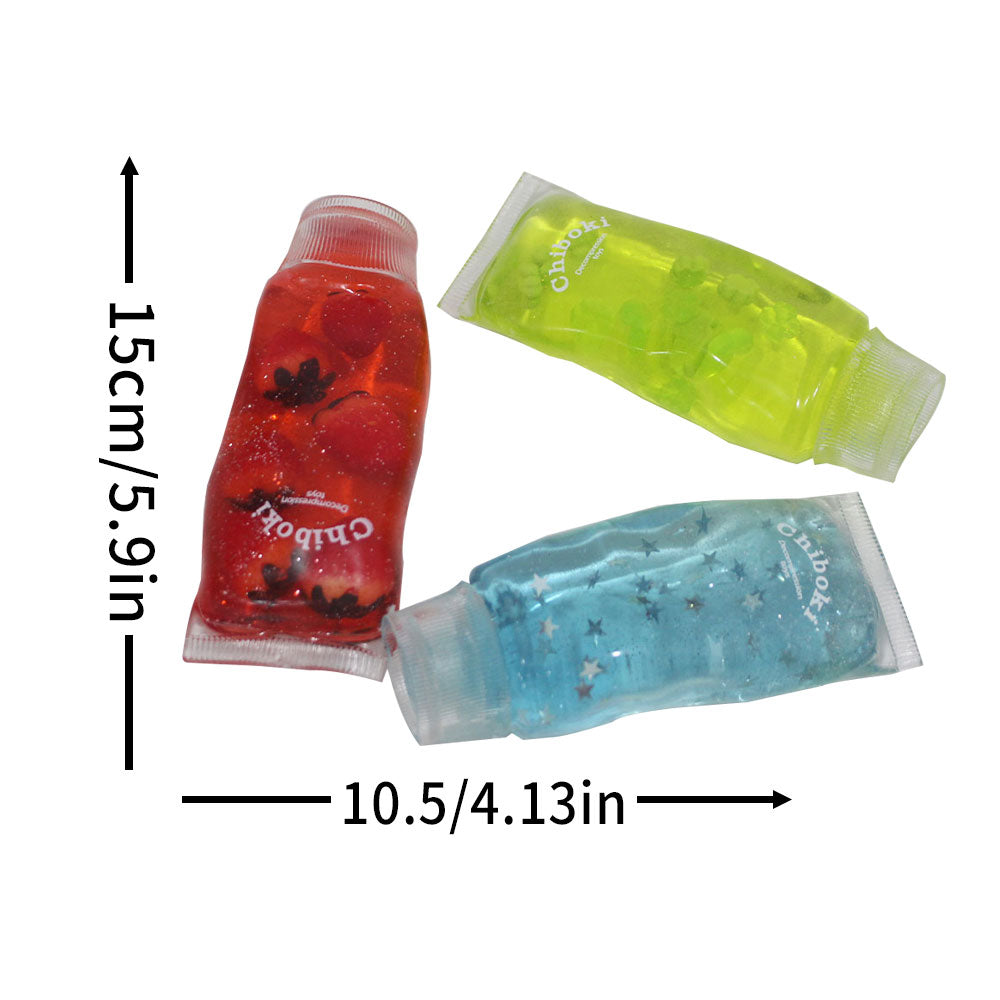 Fruit-flavored toothpaste-like squeeze toy