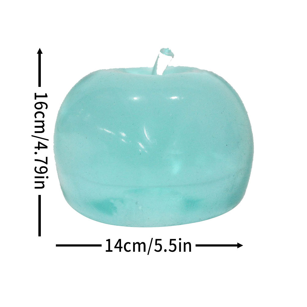 Green/pink/blue/cyan Apple Gummy Cheese Squishy - Silky Rebound Fidget