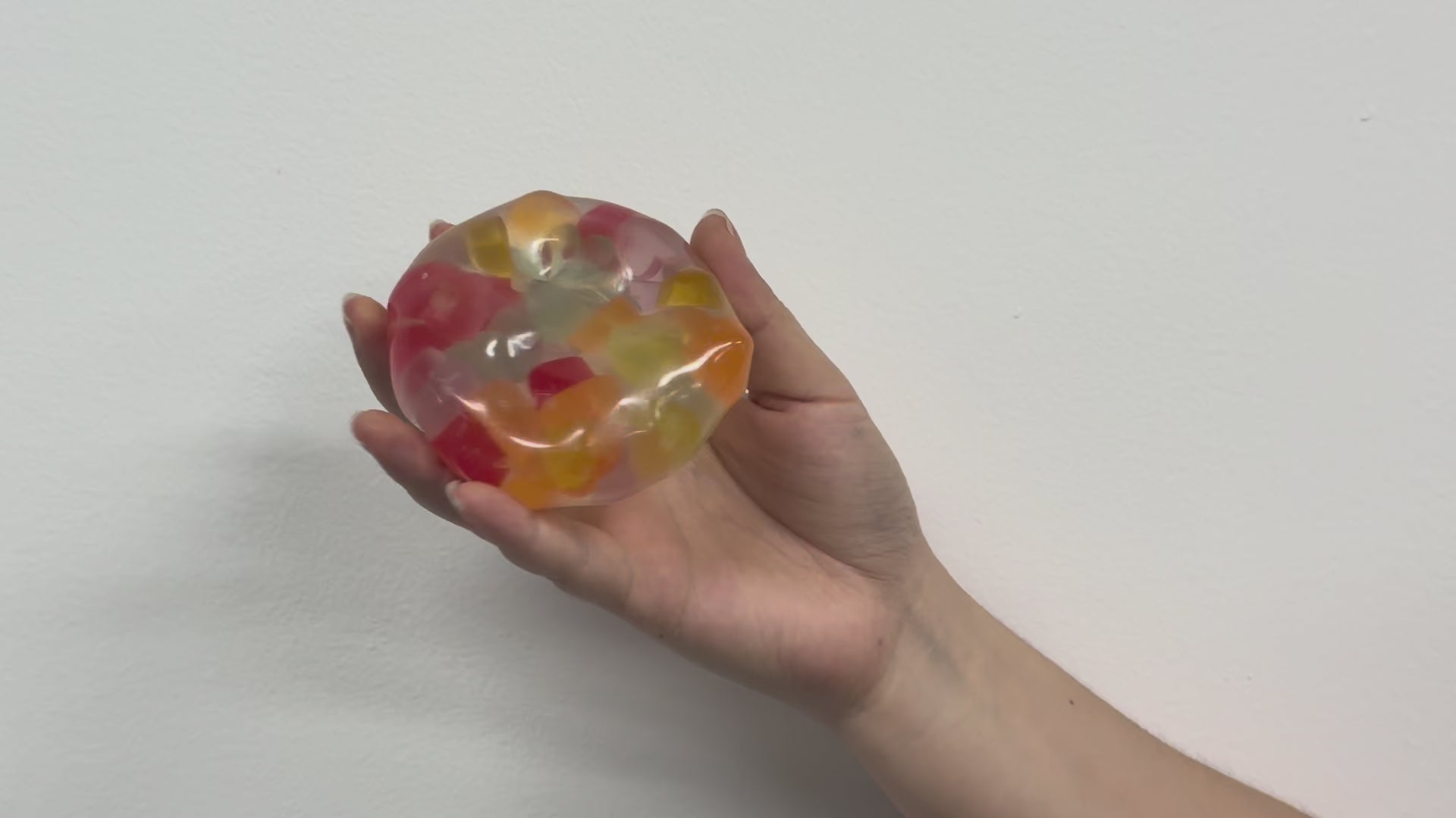 Transparent Heart‑Filled Slow Rising Squishy Ball, Soft Squeeze Stress Relief Fidget Toy